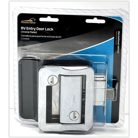 Road & Home RVP165 RV Entry Deadbolt Lock Chrome Plated 1 Pack with Keys -NEW - Picture 1 of 16